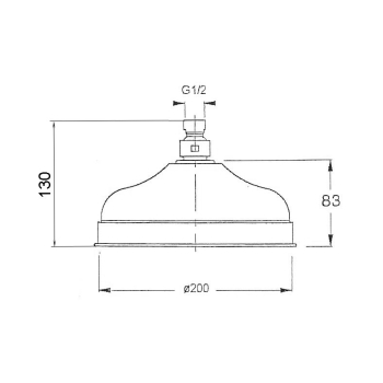 Sapho ANTEA deszczownia średnica 200mm nikiel szczotkowany SOF2008