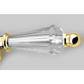 Sapho KIRKE CRYSTAL bateria umywalkowa uchwyt kryształ złoto KI02KZ