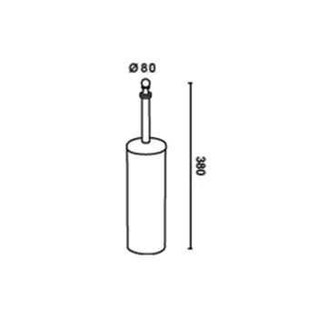 Sapho PERLA szczotka WC do postawienia różowe złoto PE1207
