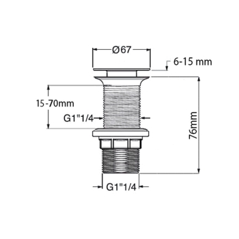 DALMA korek umywalkowy 5/4“ klik-klak, marfil MM727