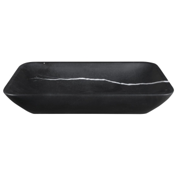 Sapho BLOK umywalka kamienna 60x11x35 cm czarny Marquin mat 2401-39