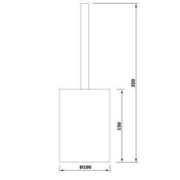 Aqualine BAMBUS szczotka do WC do postawienia bambus BI004