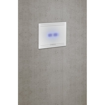 Sapho GLASS wentylator łazienkowy osiowy z wyświetlaczem LED 8W 100mm biały GS103