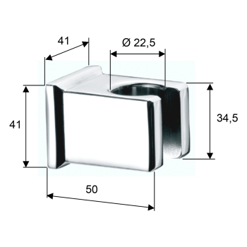 Sapho Uchwyt prysznica solidny złoto SD617