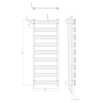 Sapho METRO DOS grzejnik 550x1430mm biały IR431