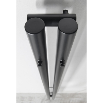 Sapho PILON grzejnik łazienkowy 122x1800 mm 2 wieszaki czarny mat IZ124