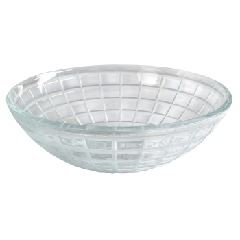 Sapho TOSEMI umywalka szklana średnica 42 cm przezroczysta TY153