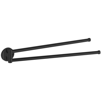 Aqualine SAMBA obrotowy wieszak na ręczniki podwójny 450mm czarny SB221