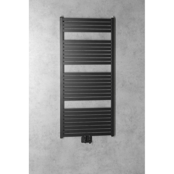 Aqualine TONDI grzejnik łazienkowy 600x1330 mm podłączenie centralne czarny mat DT486T