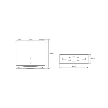 Sapho Zasobnik na ręczniki papierowe 285x370x105mm stal nierdzewna polerowana XP048