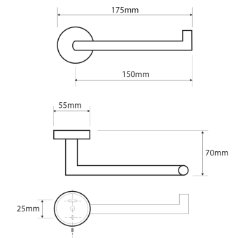 Sapho X-STEEL wieszak na papier toaletowy stal nierdzewna szczotkowana XS700