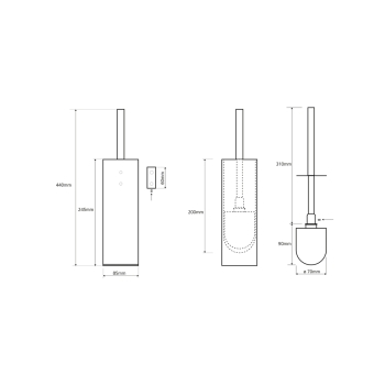Sapho Szczotka do postawienia oraz zawieszenia XJ300