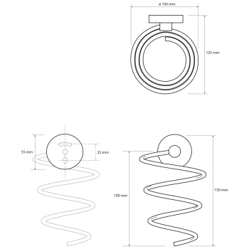Sapho X-ROUND uchwyt na suszarkę spiralowy chrom XR002