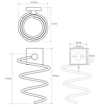 Sapho X-SQUARE wieszak na suszarkę spiralowy XQ005