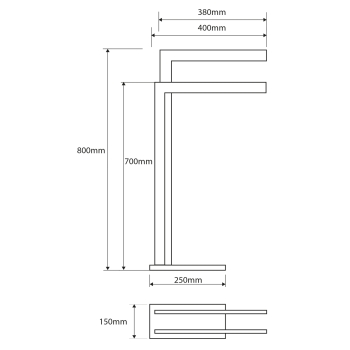Sapho EVEREST stojak z wieszakiem na ręczniki chrom XJ443