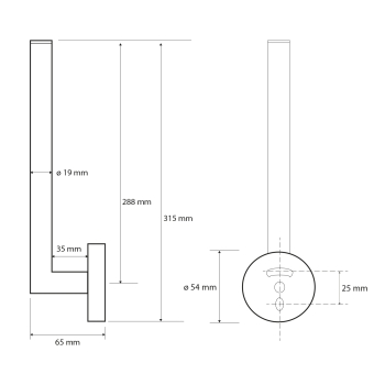 Sapho X-ROUND rezerwowy uchwyt na papier toaletowy chrom XR707