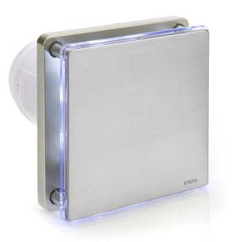 Sterr BFS100LT-S Wentylator łazienkowy srebrny stal nierdzewna  LED + timer